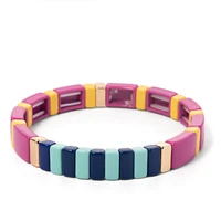 miyouke brand new bohemian jewelry tile bracelet geometric stretch neutral handmade jewelry high quality bracelet