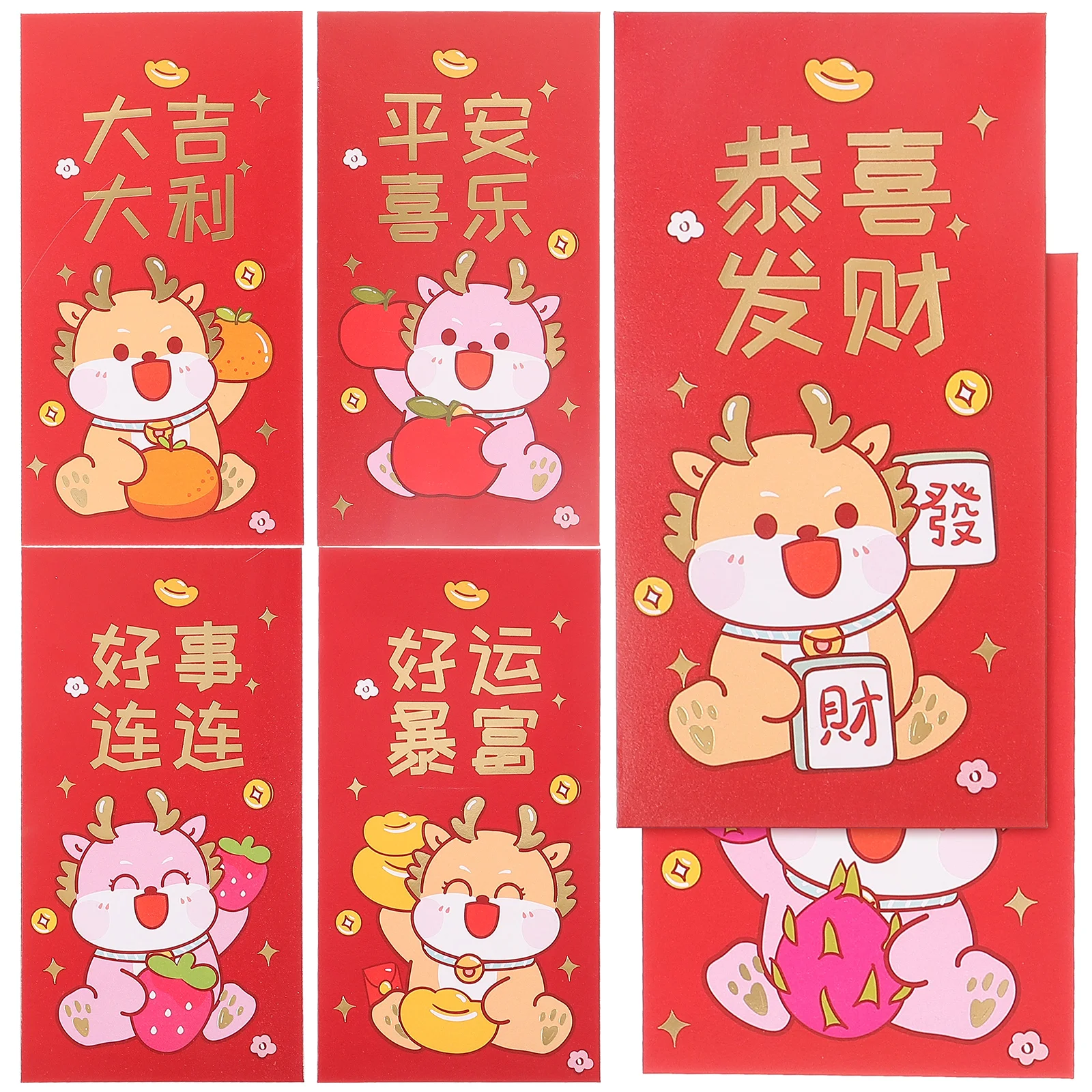 

Red Envelopes Dragon Paper Packets New Year Gift Festival 2024 Luck Money Bag Pouch Spring