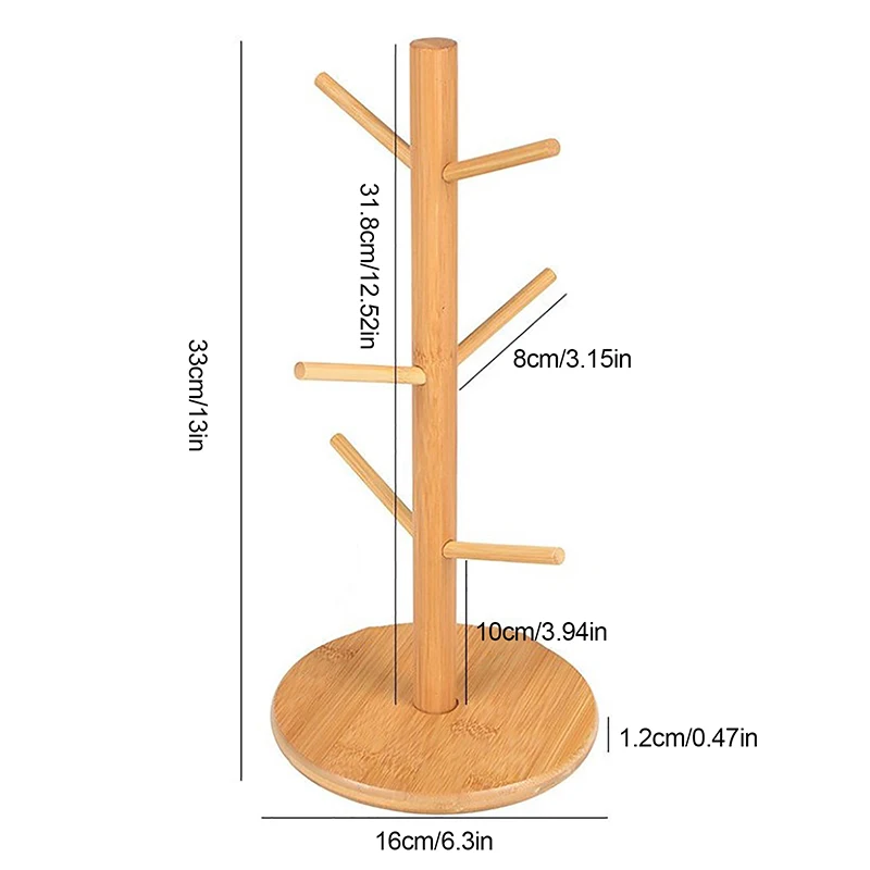 Бытовая деревянная вертикальная полка для хранения чашек дисплей кухни кофе и