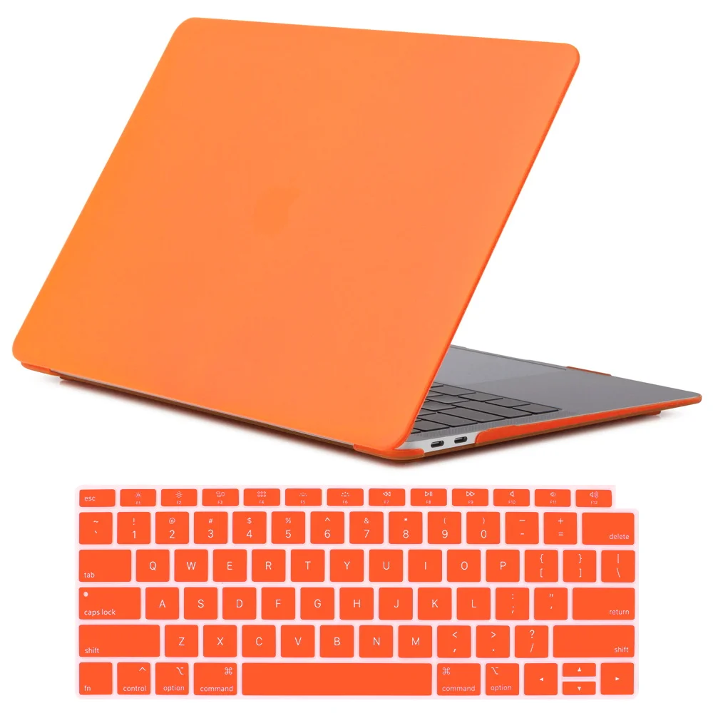 

Прорезиненный матовый оранжевый чехол для Apple Macbook Air 13/Air 11 /Pro 13/Pro 15 /Macbook 12 дюймов