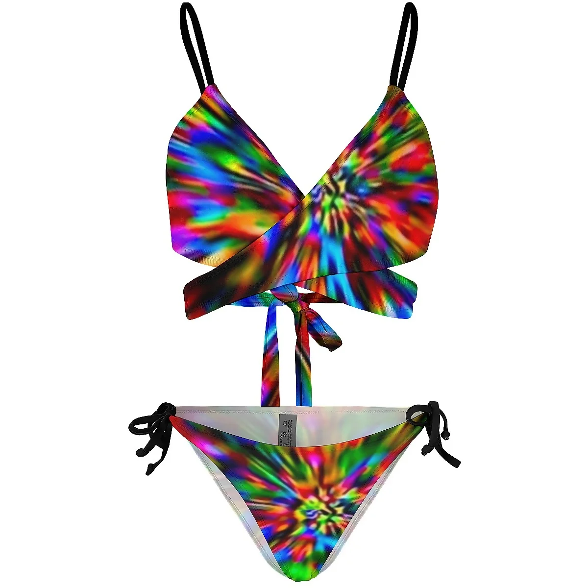 Психоделический купальник бикини в стиле 60-х годов богемный с винтажным принтом