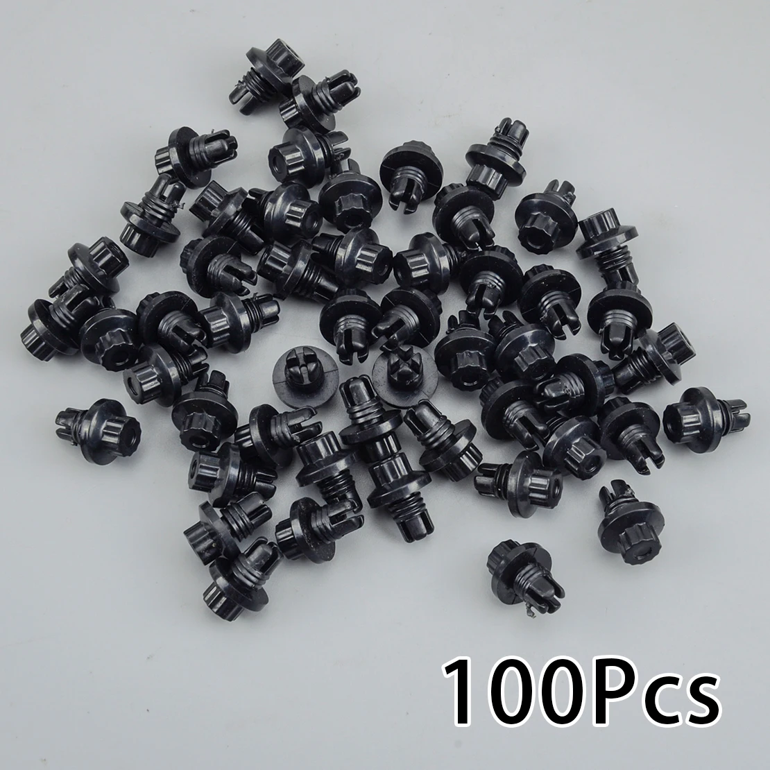 

Заклепки для колес 14 мм, гайки для обода для отверстия 7,6 мм, нейлоновые черные, 100 шт.