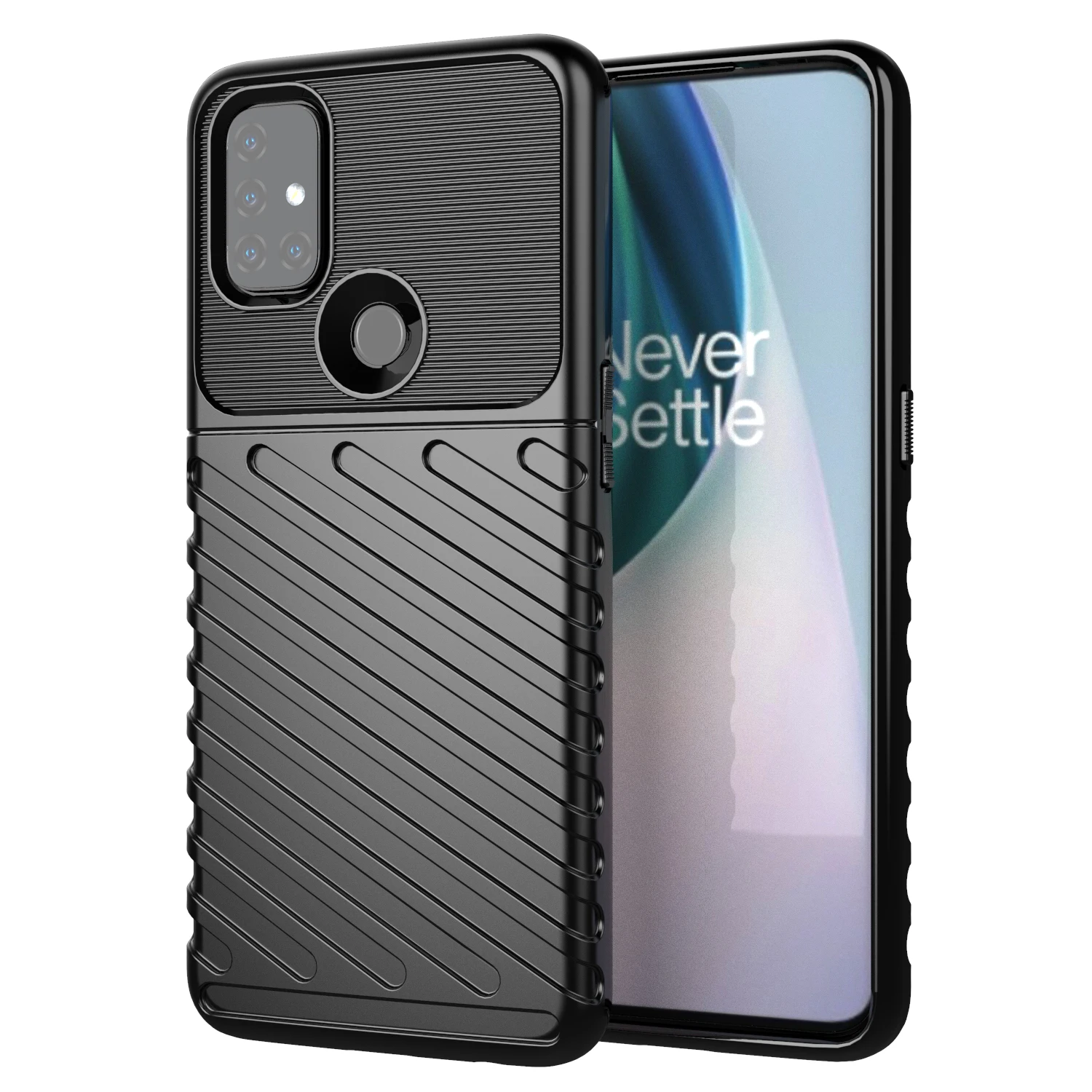 

Fashion Silicone Case for oneplus nord n10 1+Nord N100 Shockproof Thunder Cover For Oneplus Nord N200 1+Nord N20 5G Fitted Case