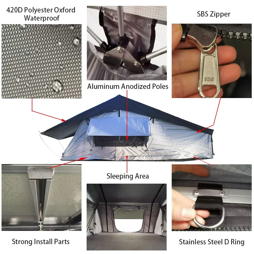2023 4X4 палатки на крыше легкие для кемпинга 3-4 человека мягкий корпус коробка