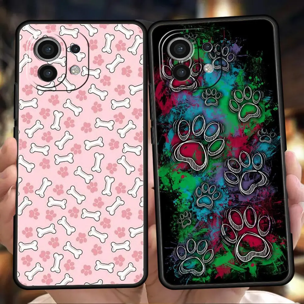 

Dog Footprint Paw Phone Case for Xiaomi Poco F3 X3 X4 GT NFC M3 M4 Mi 9T 11 Ultra 11X 11i Note 10T Pro Lite 5G Silicone Cover