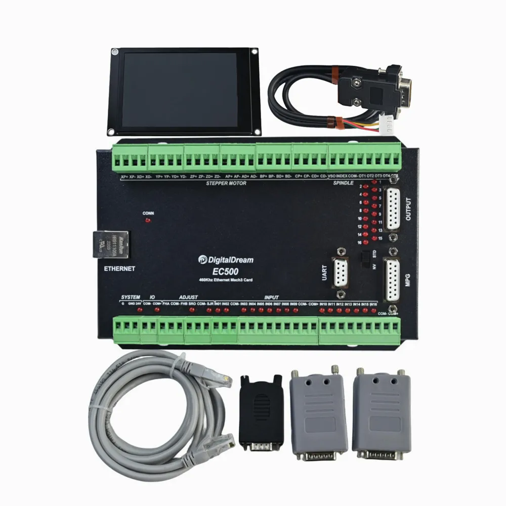 

Коммутационная плата Ethernet 3/4/5/6-осевая плата управления контроллером движения с ЧПУ Mach3 с экраном для фрезерования гравировального станка своими руками