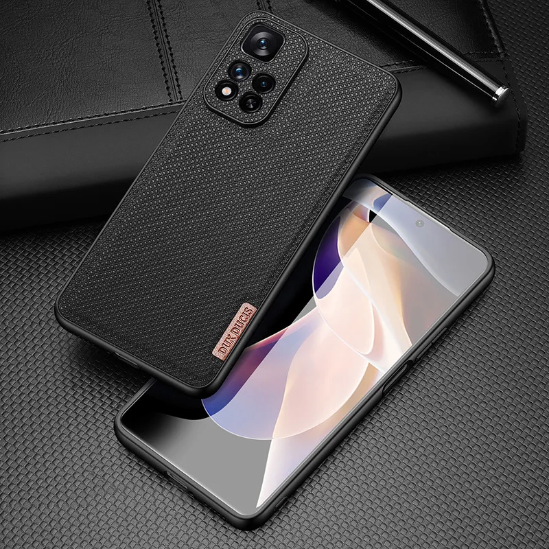 

Dux Ducis Fino Series Nylon Texture Silicone Back Case For Xiaomi Redmi Note 11 10 Pro Plus Protection Cover Poco M4 M3 F3 Pro