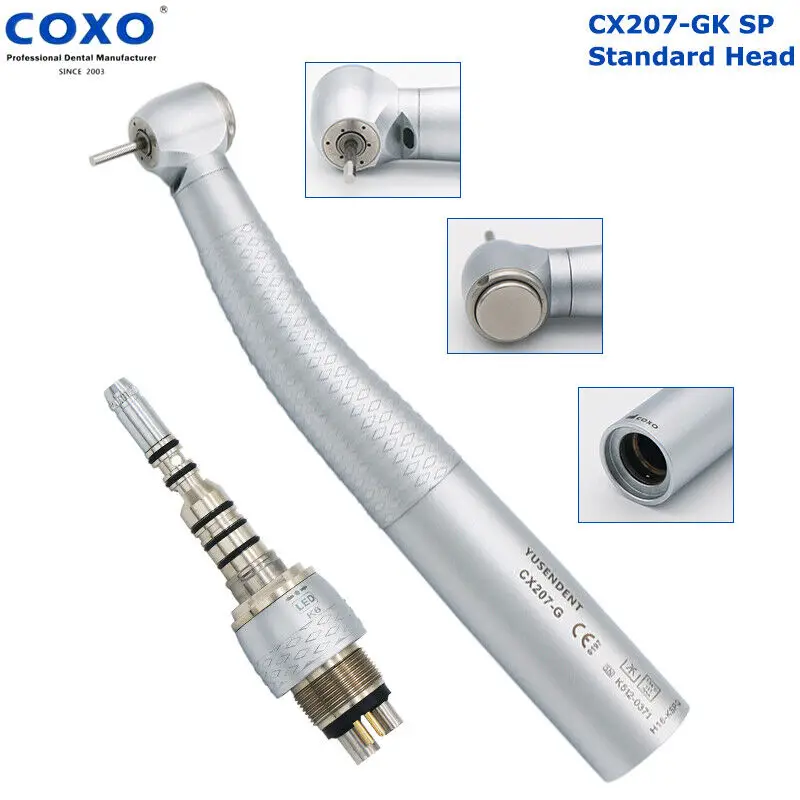 

COXO Dental High Speed Handpiece 6Hole LED Fiber Optic Coupler fit KAVO