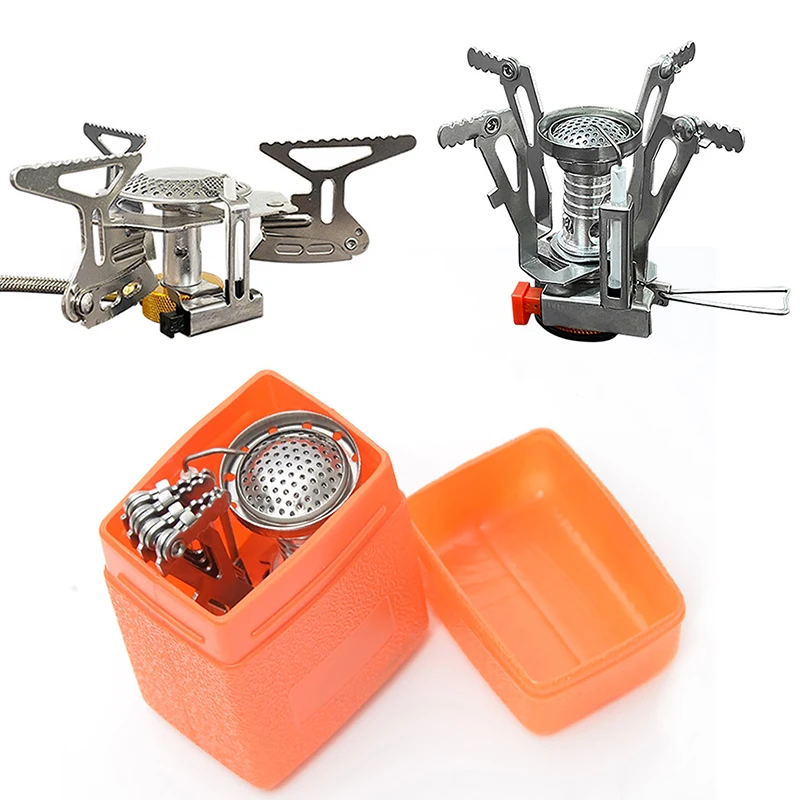 

Outdoor Gas Stove Burner Windproof Camping Stove Portable Folding Cookstove Ultralight Split Lighter Tourist Equipment