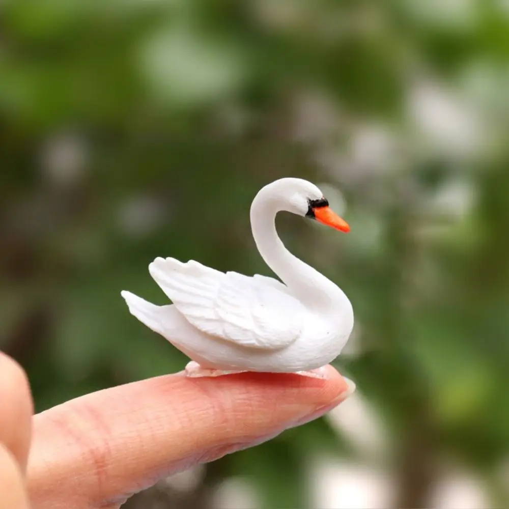 Миниатюрные миниатюры в виде лебедя симпатичные украшения сделай сам гусиных