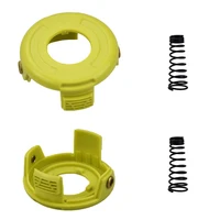 2set grass trimmer spool cover spring set for ryobi rac118 spool rlt3525s replacement spool cap covers and spring garden tool