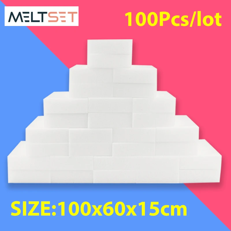 

100Pcs/lot Melamine Sponge Cleaner Magic Sponge Eraser Reusable Cleaning Sponges for Dish Kitchen Bathroom Cleaner 100X60X15MM