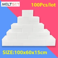 100pcslot melamine sponge cleaner magic sponge eraser reusable cleaning sponges for dish kitchen bathroom cleaner 100x60x15mm