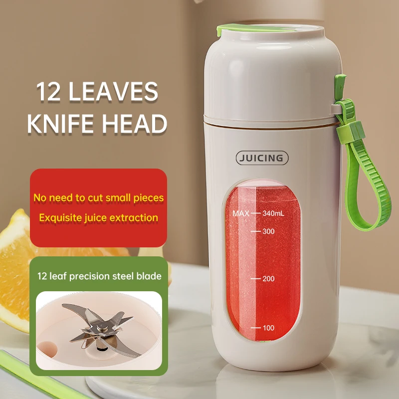 Портативный Электрический Блендер Емкостью 340 Мл Перезаряжаемая От USB