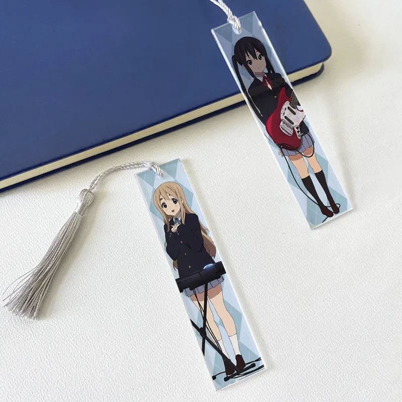 Фото Искусственное Аниме! Прозрачная кристаллическая Закладка Akiyama Mio Hirasawa Yui, креативные закладки 3426, канцелярские принадлежности, фигурка №2