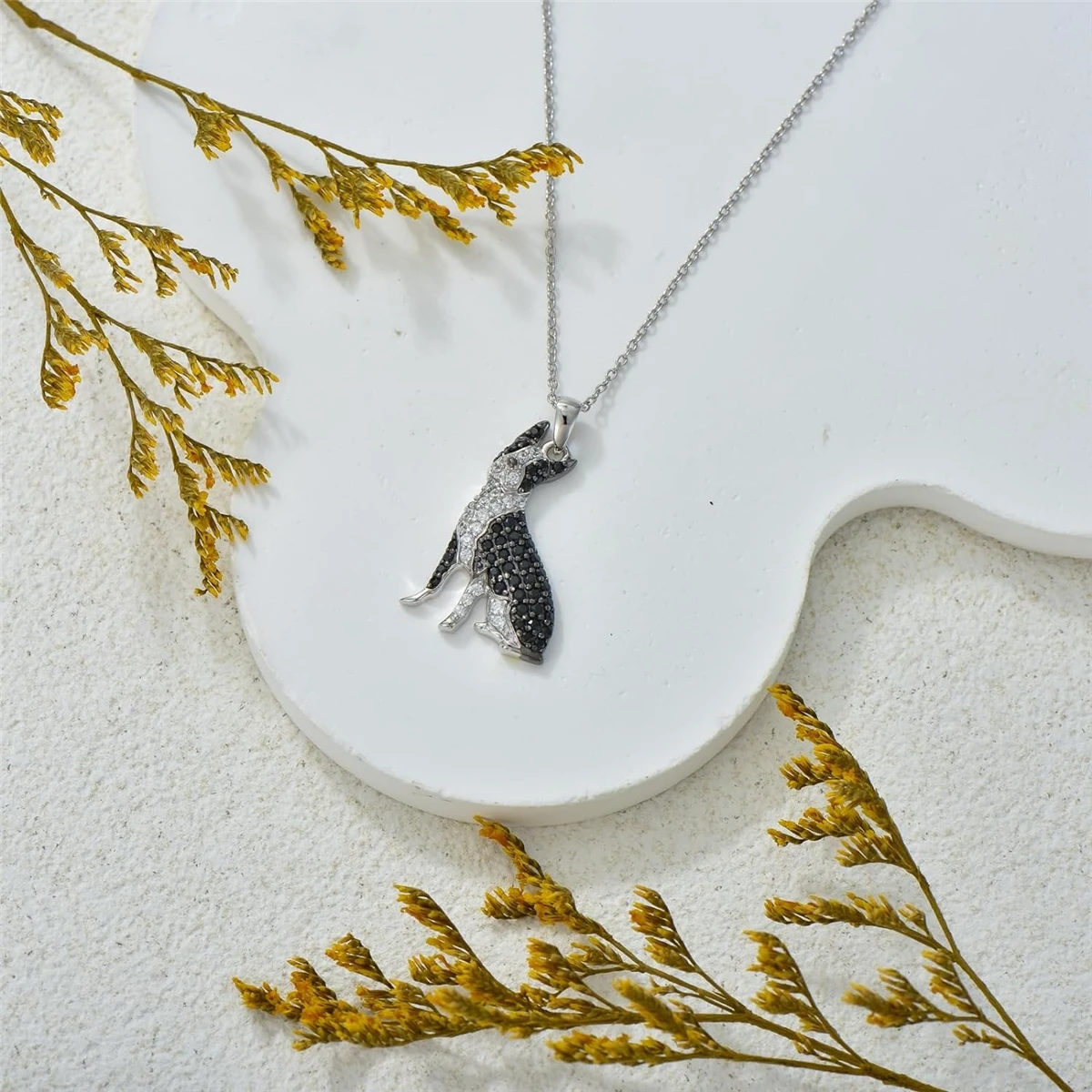 Креативное красивое ожерелье с подвеской в виде бостон-терьера для женщин