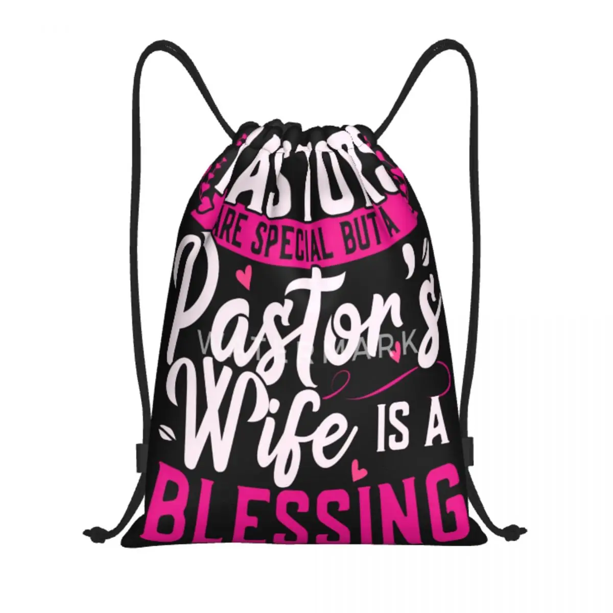 

Сумки на шнурке «Жена пастора», рюкзак с регулируемыми лямками большой вместимости, подходит для ежедневного использования