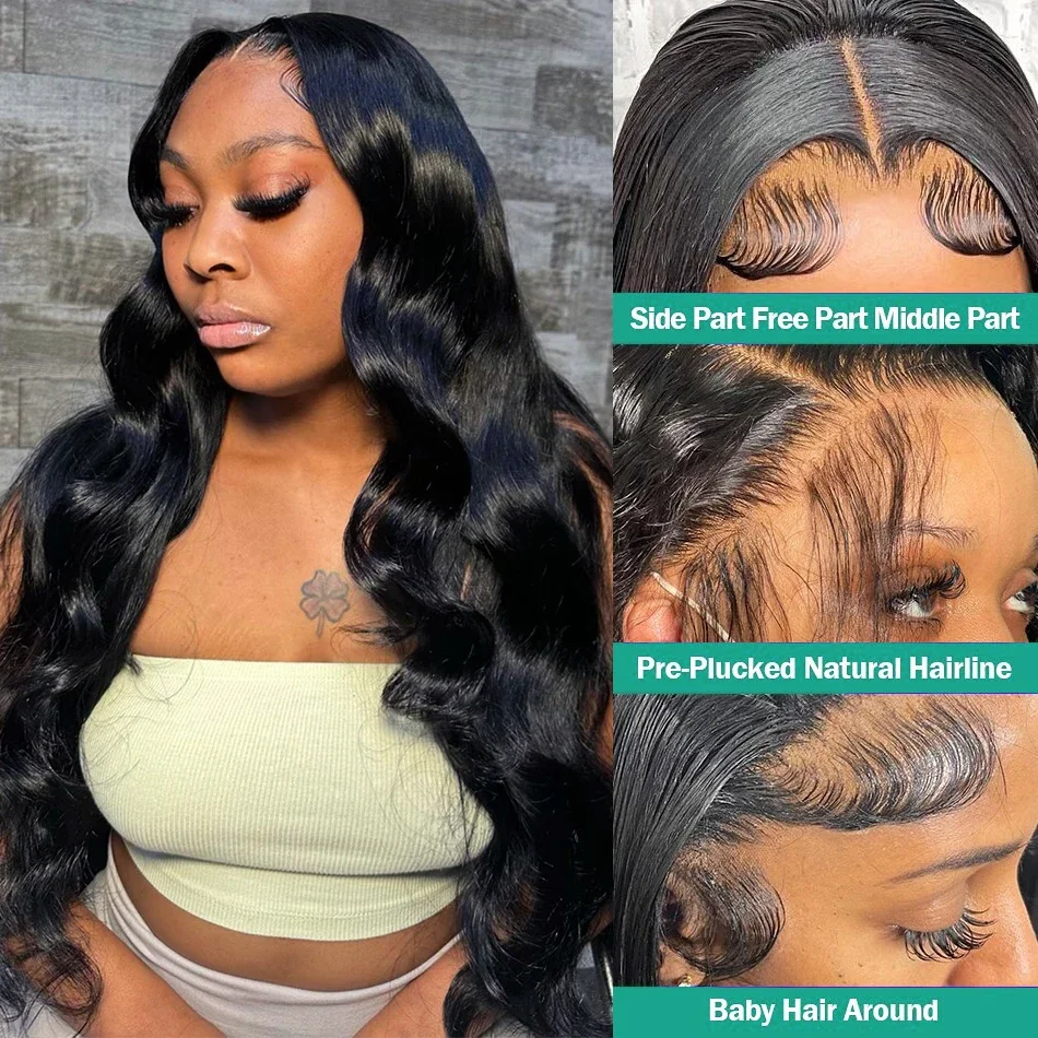 24-дюймовый Hd Парик Шнурка Фронтальные Человеческие Волосы С Объемной Волной Для