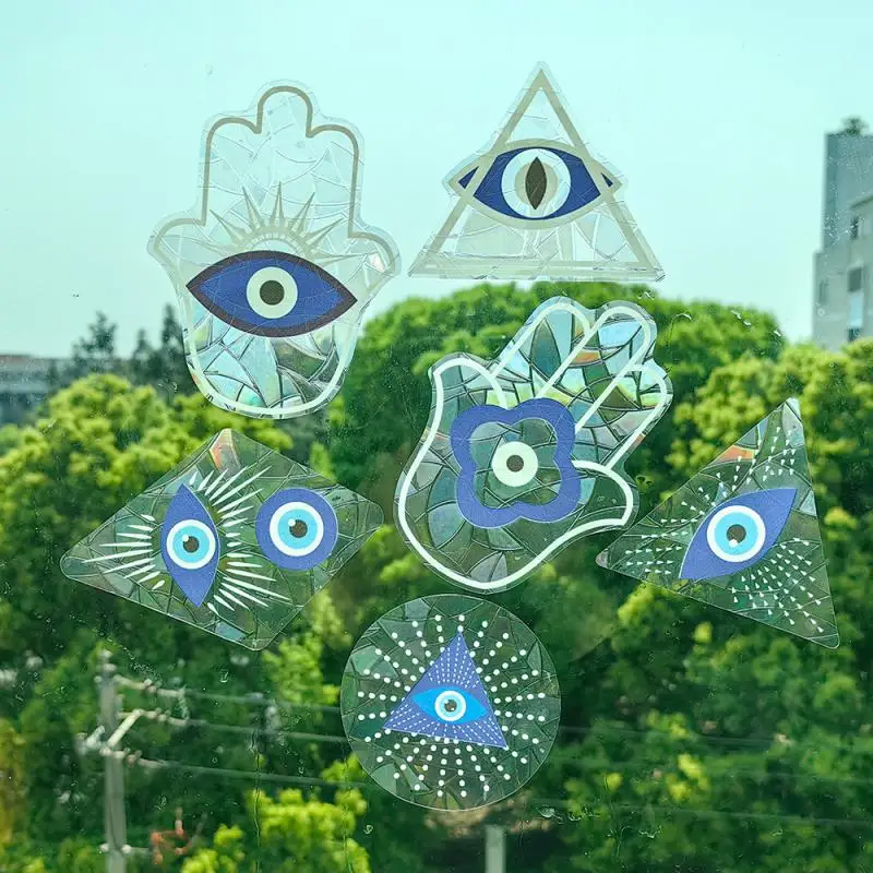 

Красивая декоративная пленка для окон, отражающая солнечный свет, уникальный дизайн, украшение для окон, радужная Отражающая пленка