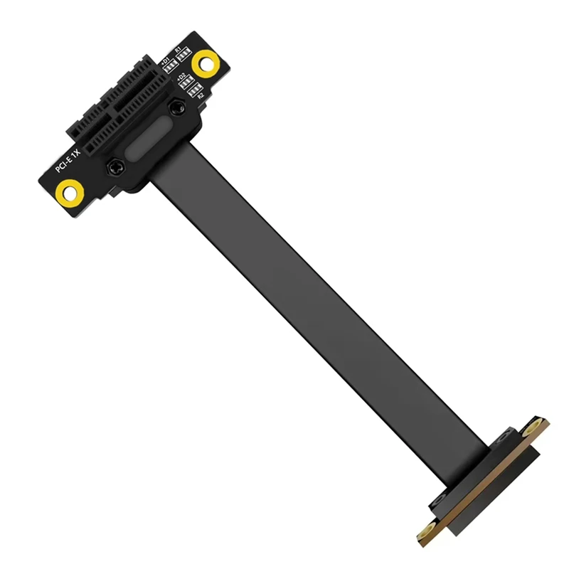 

PCI Express 36Pin 1X Extension Cable With 12V/3.3V Power LED Dual Vertical 90 Degree Direction