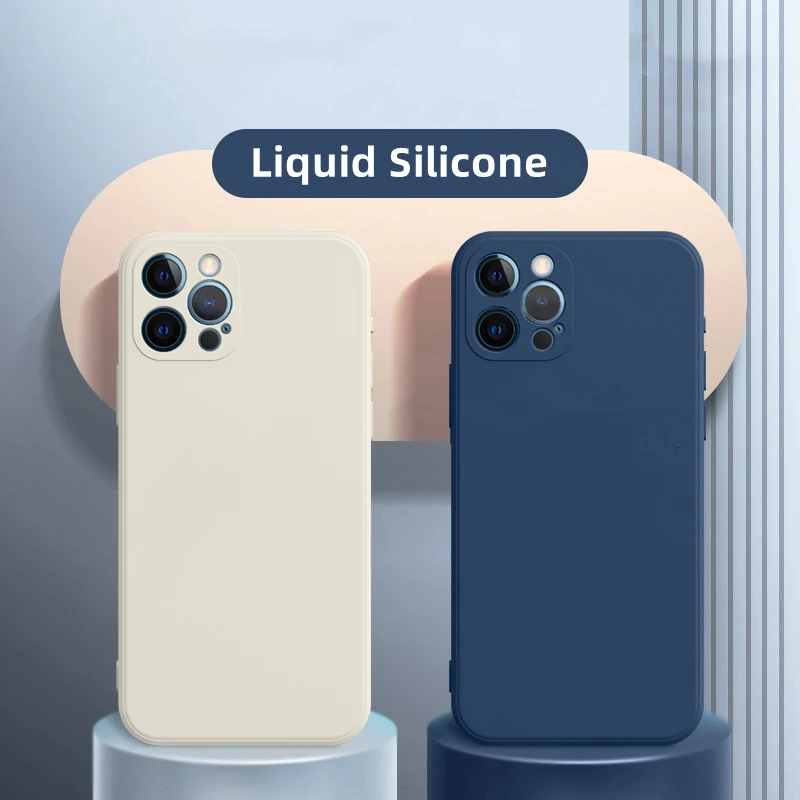 

Case For iPhone 13 Pro Max Mini Case Original Liquid Silicone Cover For iPhone 12 11 XS Max X XR 7 8 Plus Protective soft Cases