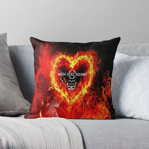 

Herz Brennt Design Printing Throw Pillow Cover Soft Home Fashion Car Sofa Square Hotel Wedding Bedroom Bed Pillows not include