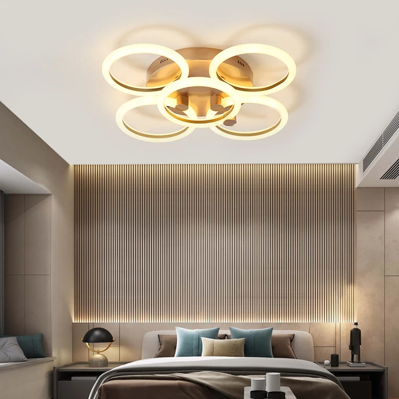 

New Modern Led chandelier Hardware+Acrylic chandelier lighting led teto For Livingroom Bedroom light fixtures lustre moderno