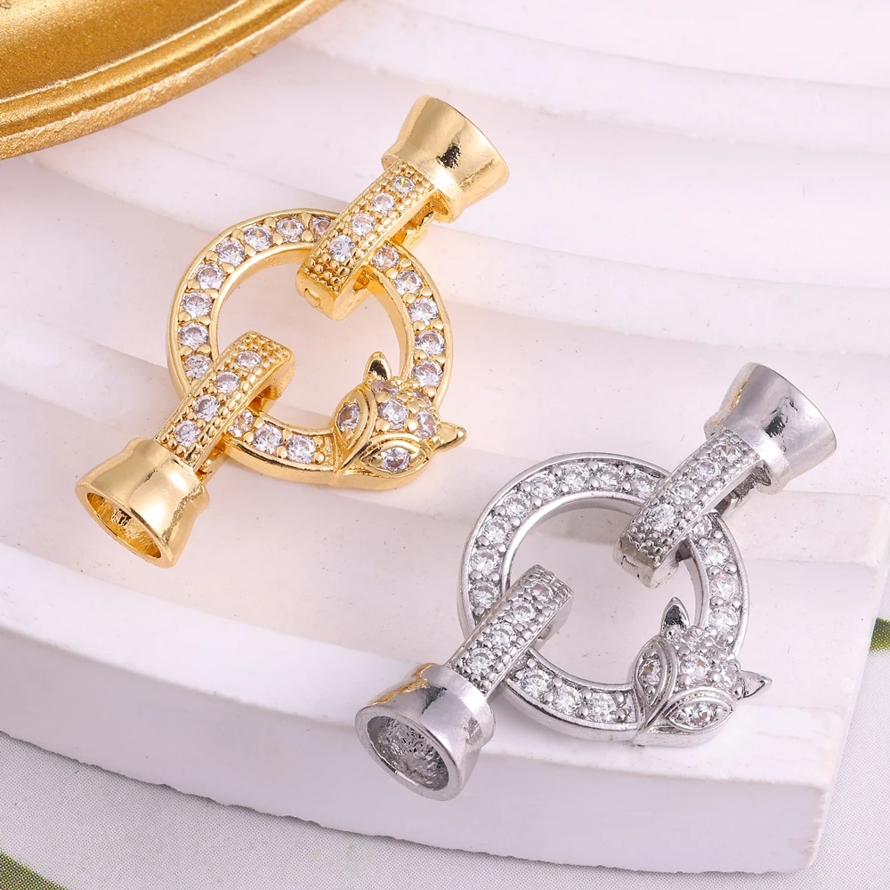 Фото Застежки-коннекторы Juya с позолотой 18K для рукоделия, создания украшений, бисероплетения и работы с жемчугом №3