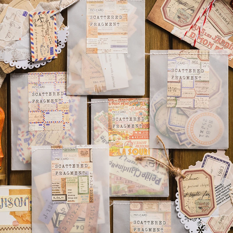 

40pcs/set Retro Hand Account Scrapbooking DIY Craft Stickers Decoration Journal Diary Planner Litmus Paper Stickers Stationery