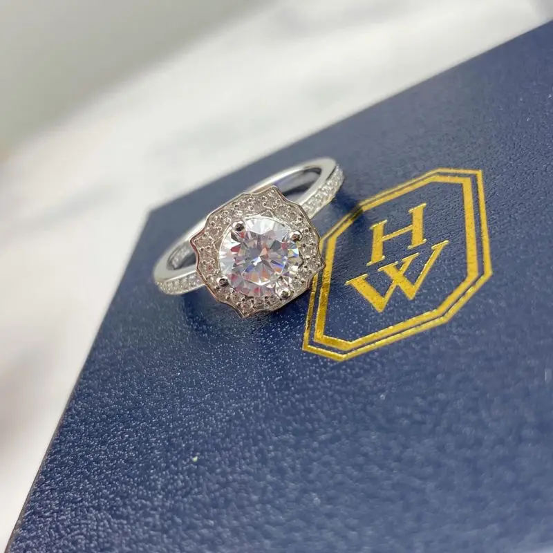 

HW Classic Luxury Brand Jewelry 925 Sterling Silver ring For Women Charming get married Gift