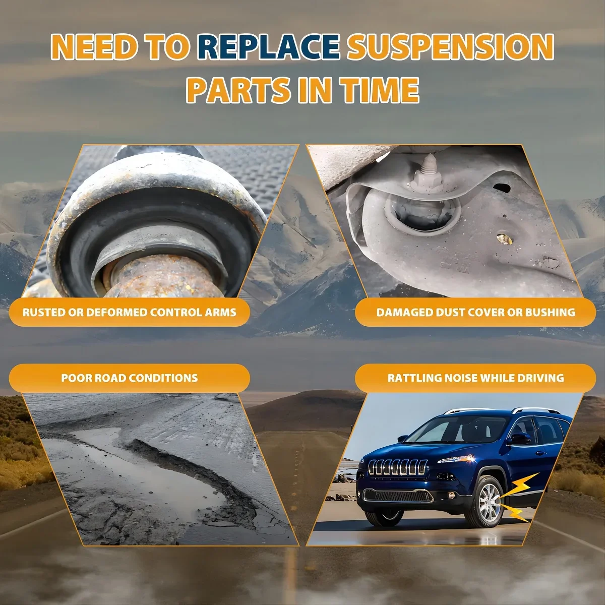 Комплект передней нижней Подвески Punino 4 шт. контрольные рычаги с шарнирными