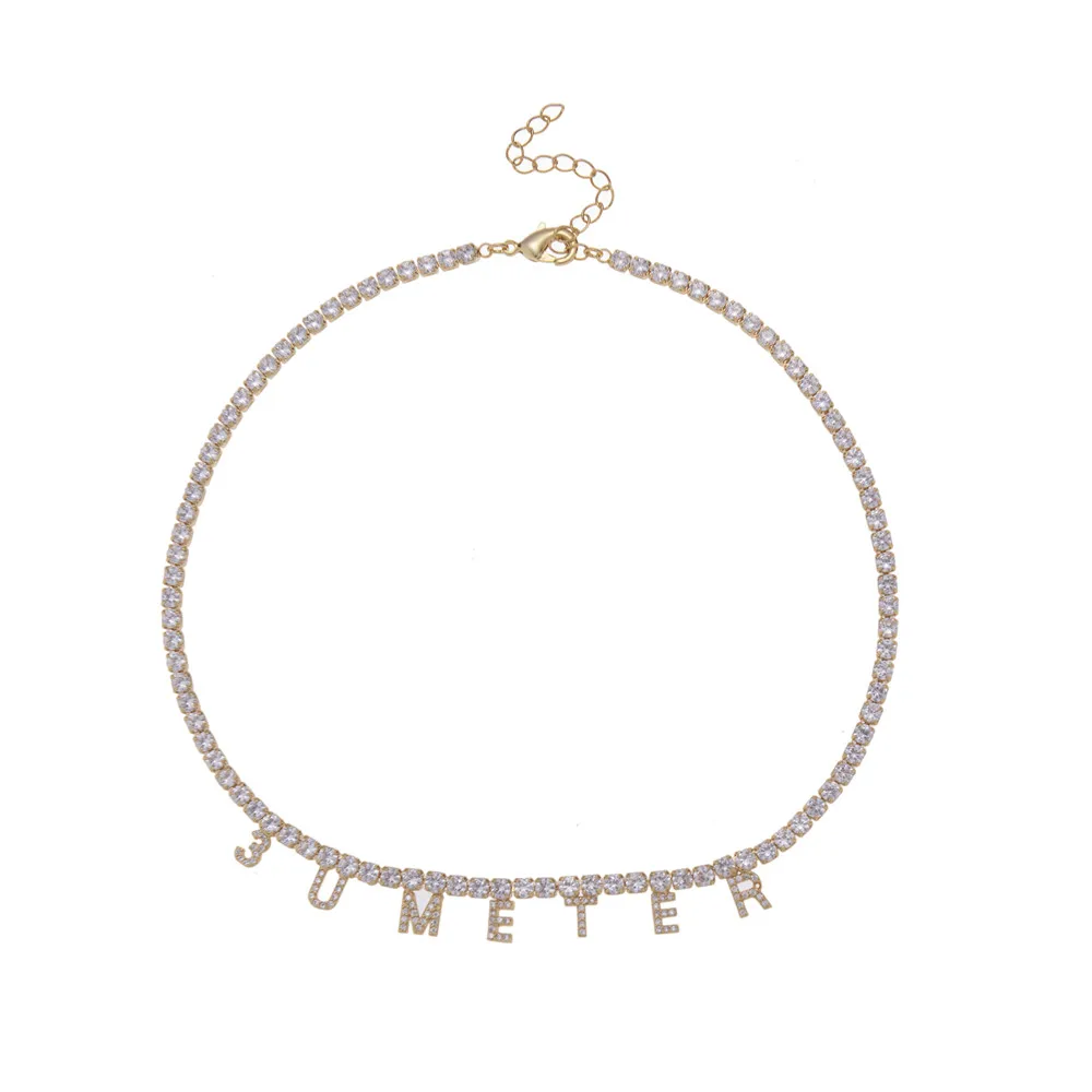 Ожерелье-чокер с надписью Initial 3 метра