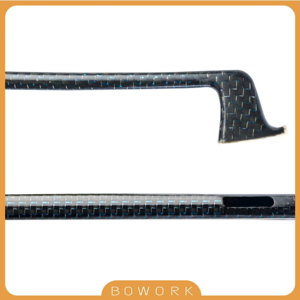 

Unfinished Fiddle Stick Arch Bow Straight For Violin Bow Maker Luthier Weave Grid Silk Braided 4/4 Violin Carbon Fiber Round Bow