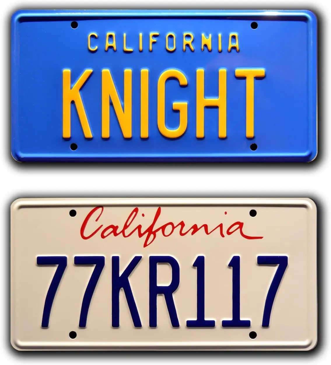 

1 pck Mchies Knight Rider | KITT + 77KR117 | Metal Printing License Plates