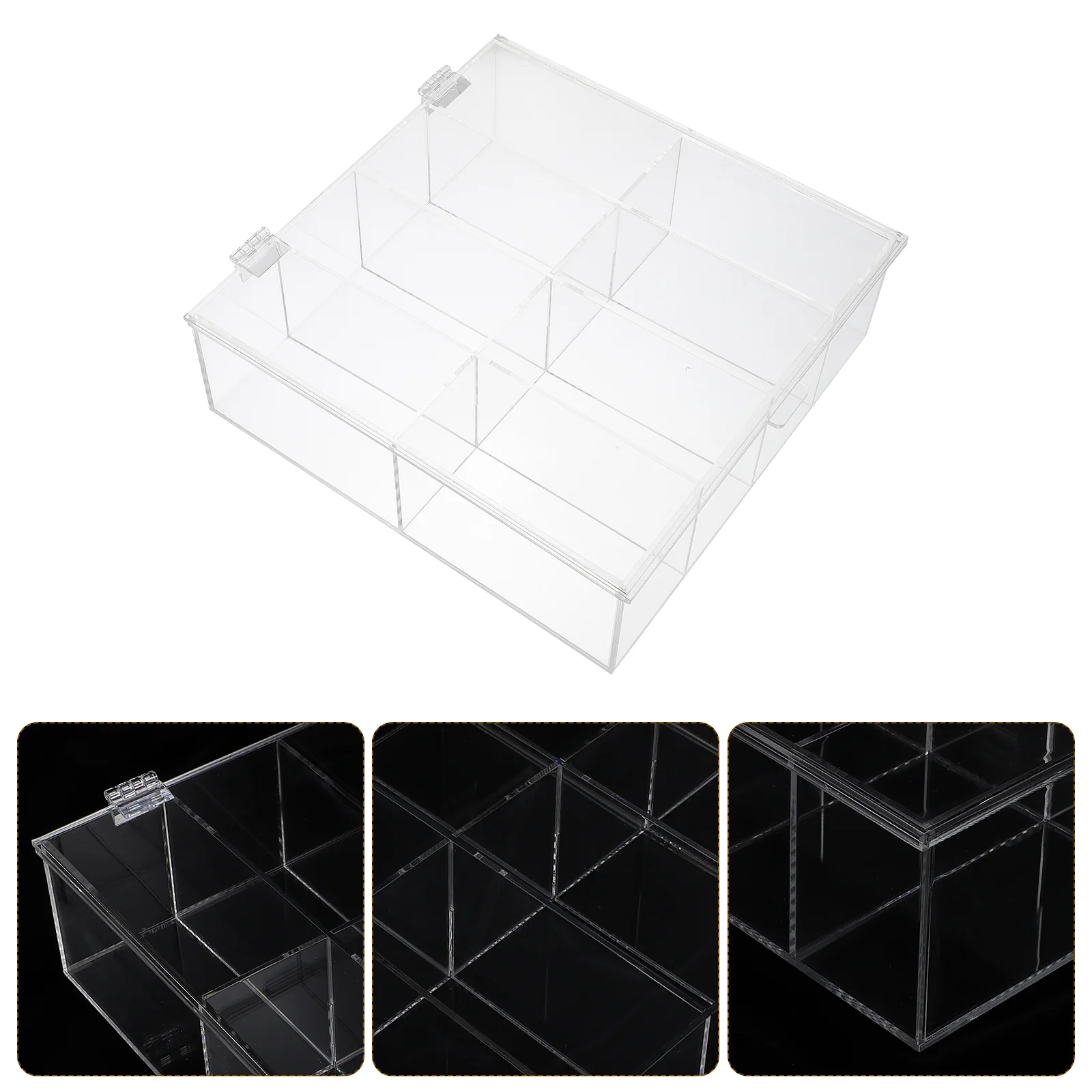 

Tea Organizer Boxstorage Bins Sugar Packet Clearholder Transparent Countertop Coffeedesktop Packing Pouch Acrylic Gift