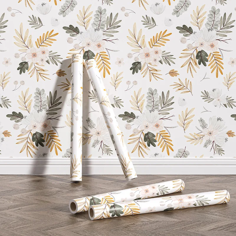 

Watercolor Flowers Peel and Stick Wallpaper For Living Room Bedroom Background Wall Paper Furniture Renovation Contact Paper