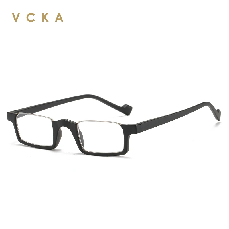 

VCKA Anti Blue Light Half Frame Reading Glasses TR90 Resin Presbyopic Unisex Women&Men Fashion Eyewear +1.0 to +4.0
