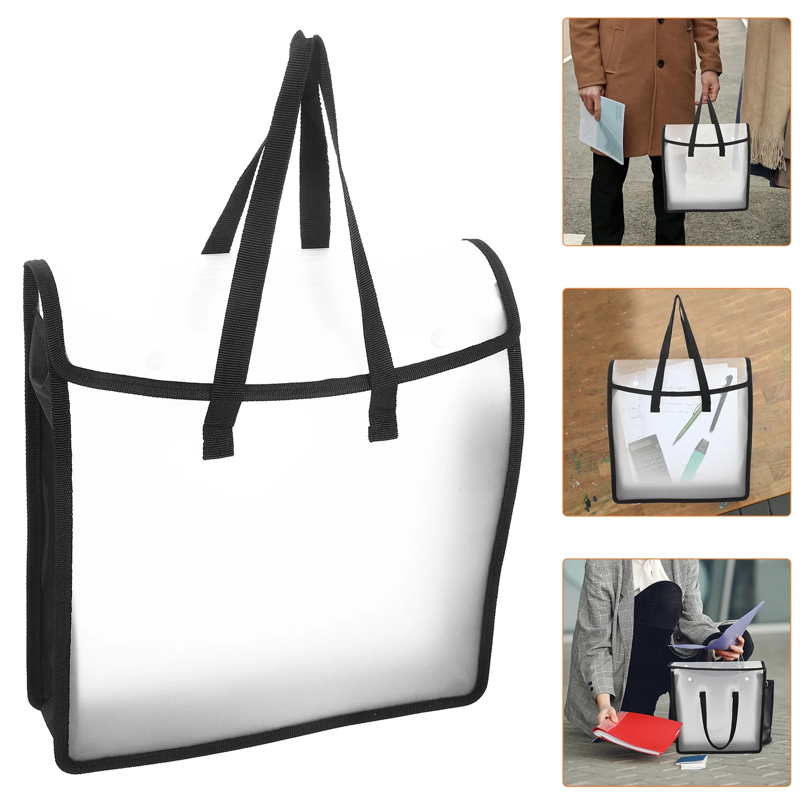 

File Organizer Document Bag Safe Pouches Billfolds Receipt Holder Plastic Folder