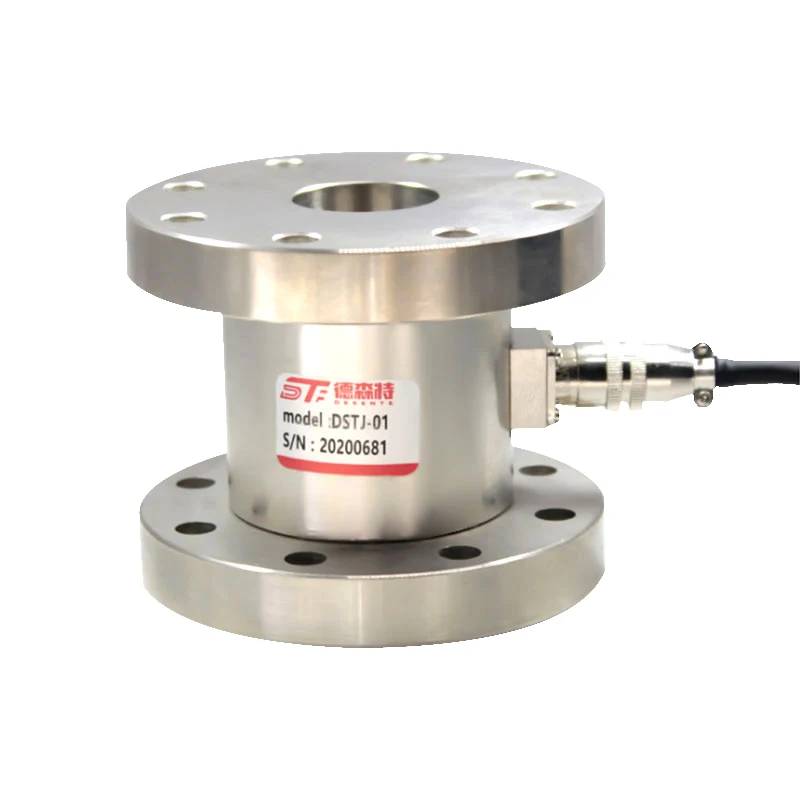 

200Nm Non-continuous Flange Type Torque Sensor Double flange static torque transducers sensor with aviation plug