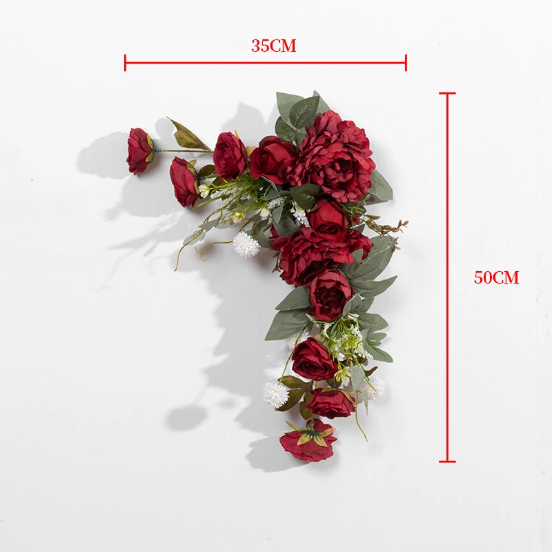 Искусственные цветы цвета шампанского Свадебный знак приветствия Декоративная