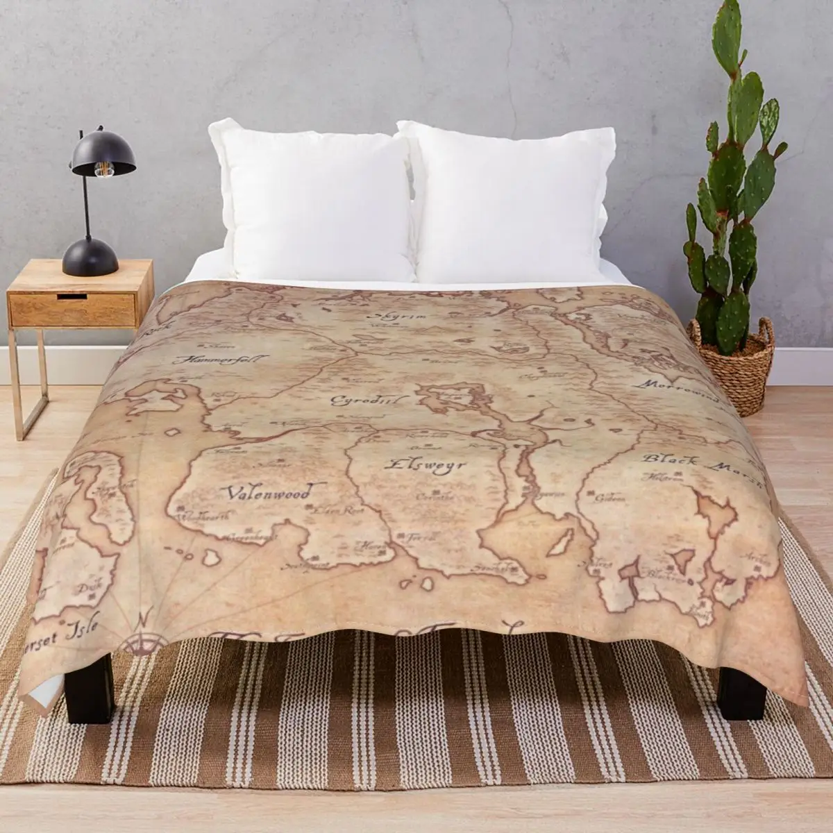 Tamriel Blanket Fleece Print Warm Unisex Throw Blankets for Bed Sofa Travel Office