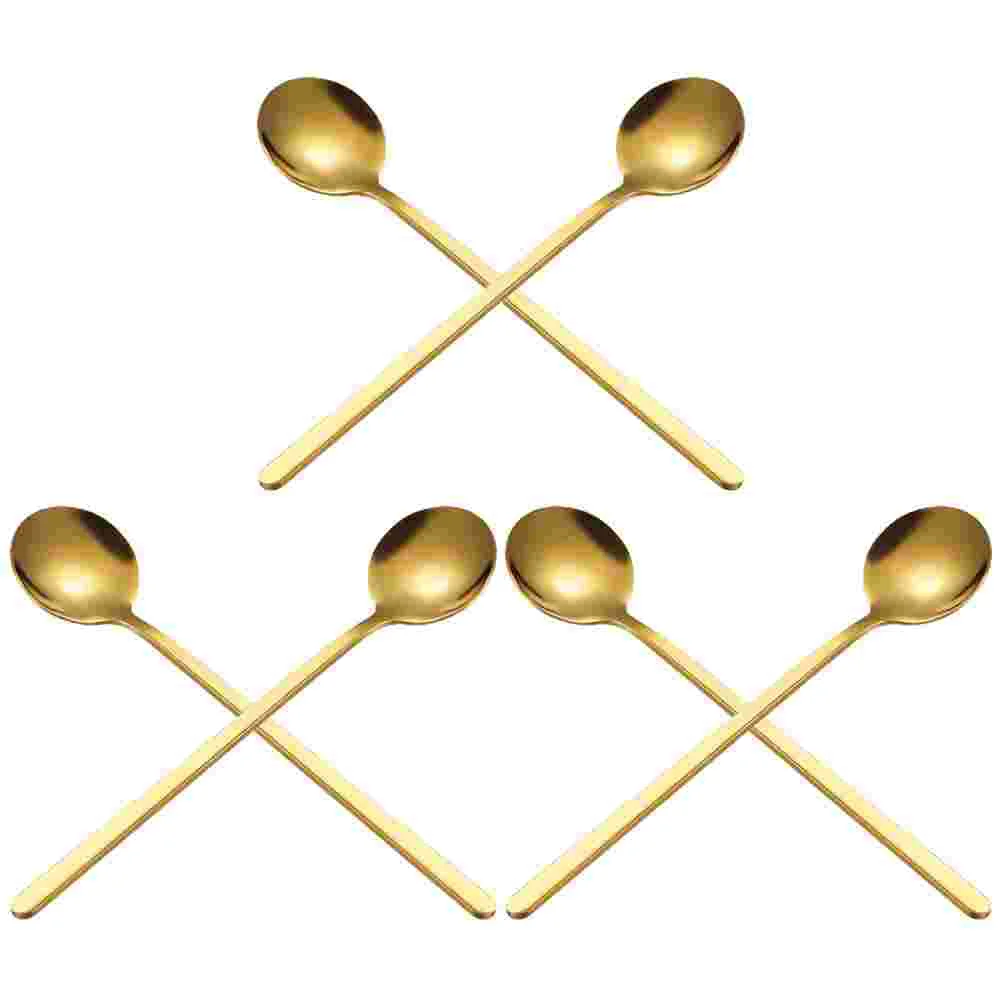 

Ложка для еды, перемешивающий круглый чай, эспрессо, крем, сахар, металлический десерт для льда, смешивание йогурта из нержавеющей стали