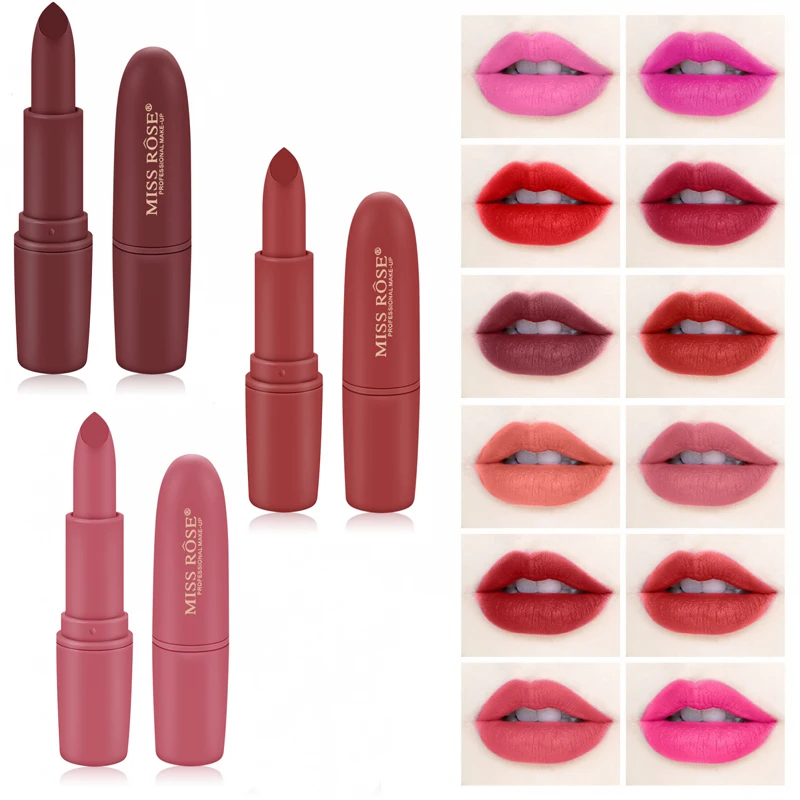 

New Lipstick Waterproof Velvet Lipstick 18 colors Sexy Red Brown Pigments makeup Matte lipsticks Cosmetic lips