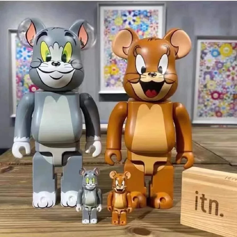 

Tom Jerry Bearbrick 400% /100% Figure Model Toy Violent Bear Statue Decoration Animation Game Toys For Children Christmas Gift