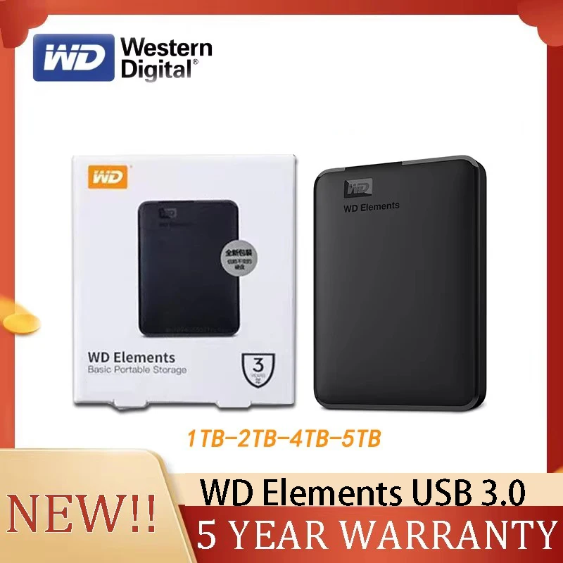 Western Digital WD Elements 5 ТБ Портативный жесткий диск | AliExpress