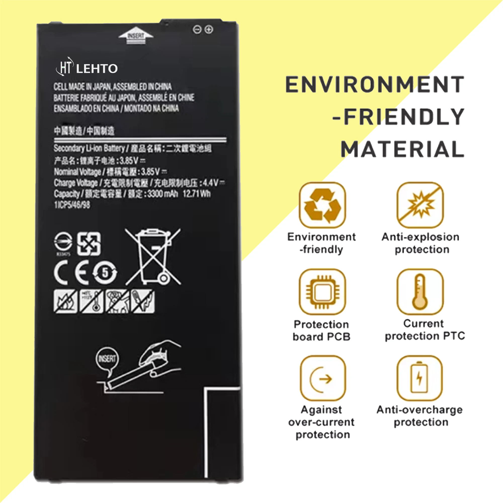 EB-BG610ABE Battery For Samsung Galaxy J6 Plus J6+ SM-J610F / J4+ J4PLUS 2018 SM-J415 / J4 Core J410 Original Capacity Phone Rep enlarge