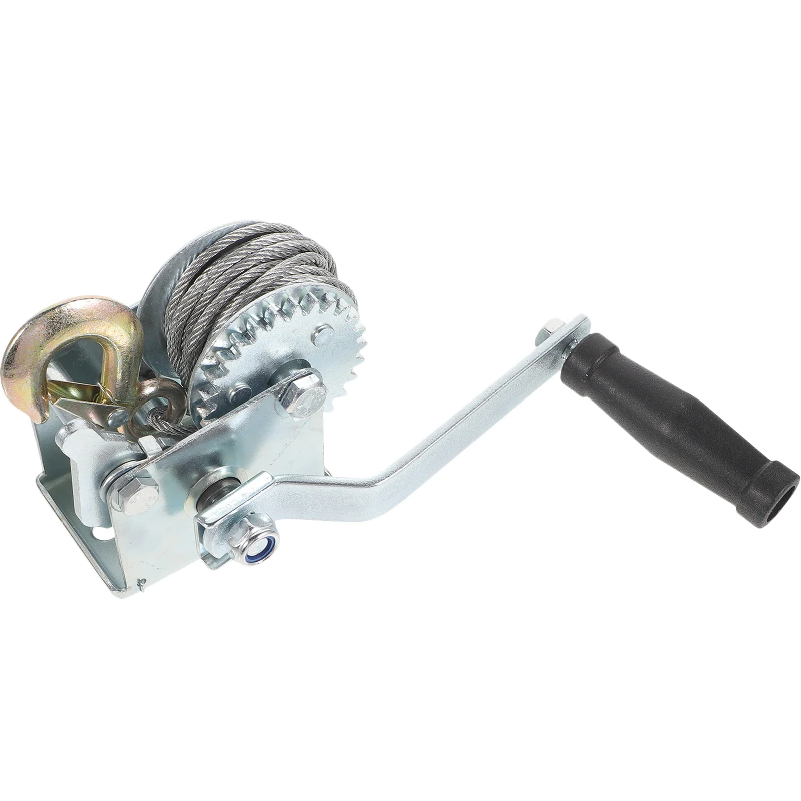 

Boat Trailer Towing Hand Winch Mini 500lb Wire Rope Marine Manual Metal Ratchet