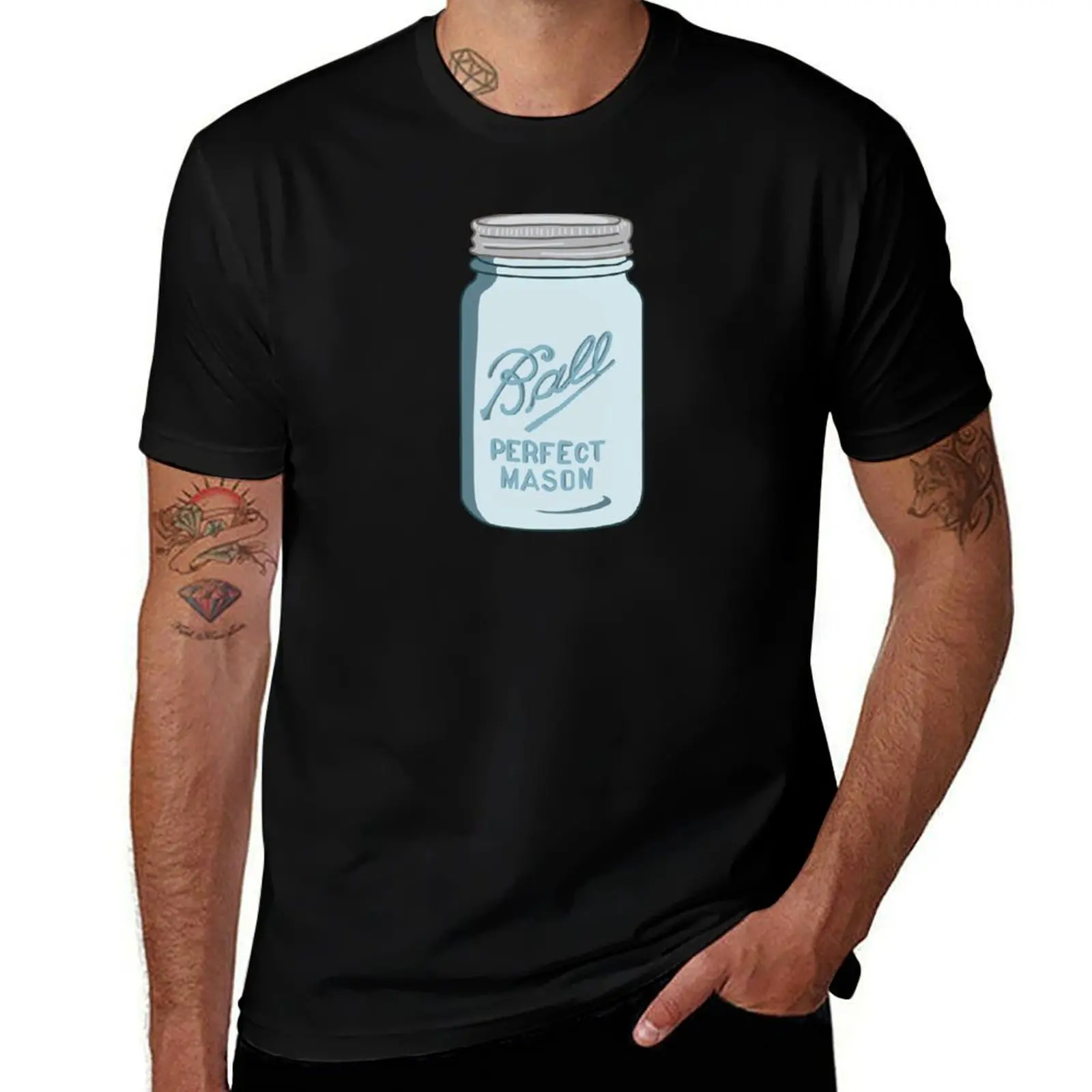Фото Футболка Ball Mason Jar с модным художественным принтом №1