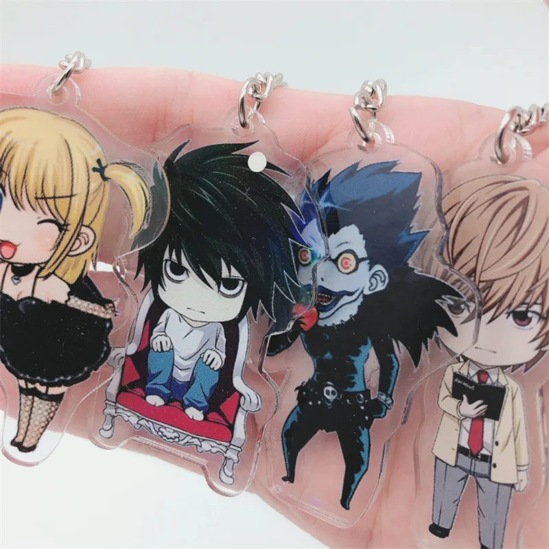 Anime Pendant Accessories Keychain DEATH NOTE Ryuk Keychain Killer L Lawliet Cosplay Props Bag Cartoon Pendant Key Chains