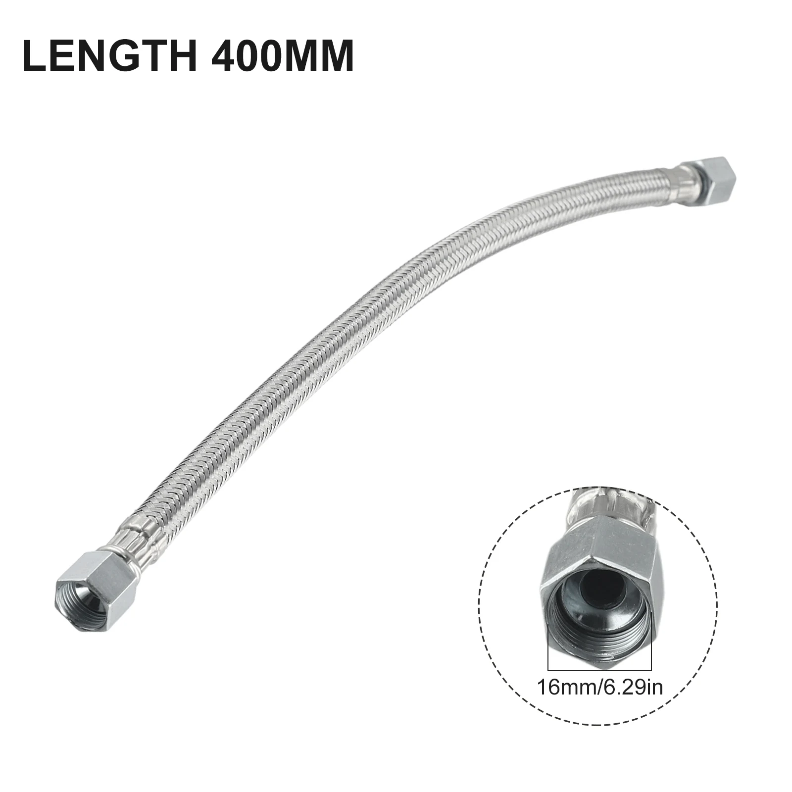 14/16/19 мм шланг воздушного компрессора из нержавеющей стали, безмасляный воздушный насос, соединительная трубка, фитинг, детали воздушного компрессора 400 мм